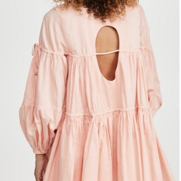 AJE Overture Smocked Tunic Dress in Apricot U.S. Size 4. NEW WITH TAGS. - Picture 2 of 4